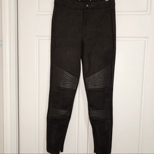 Zara Leather Cowboys Brown Pant